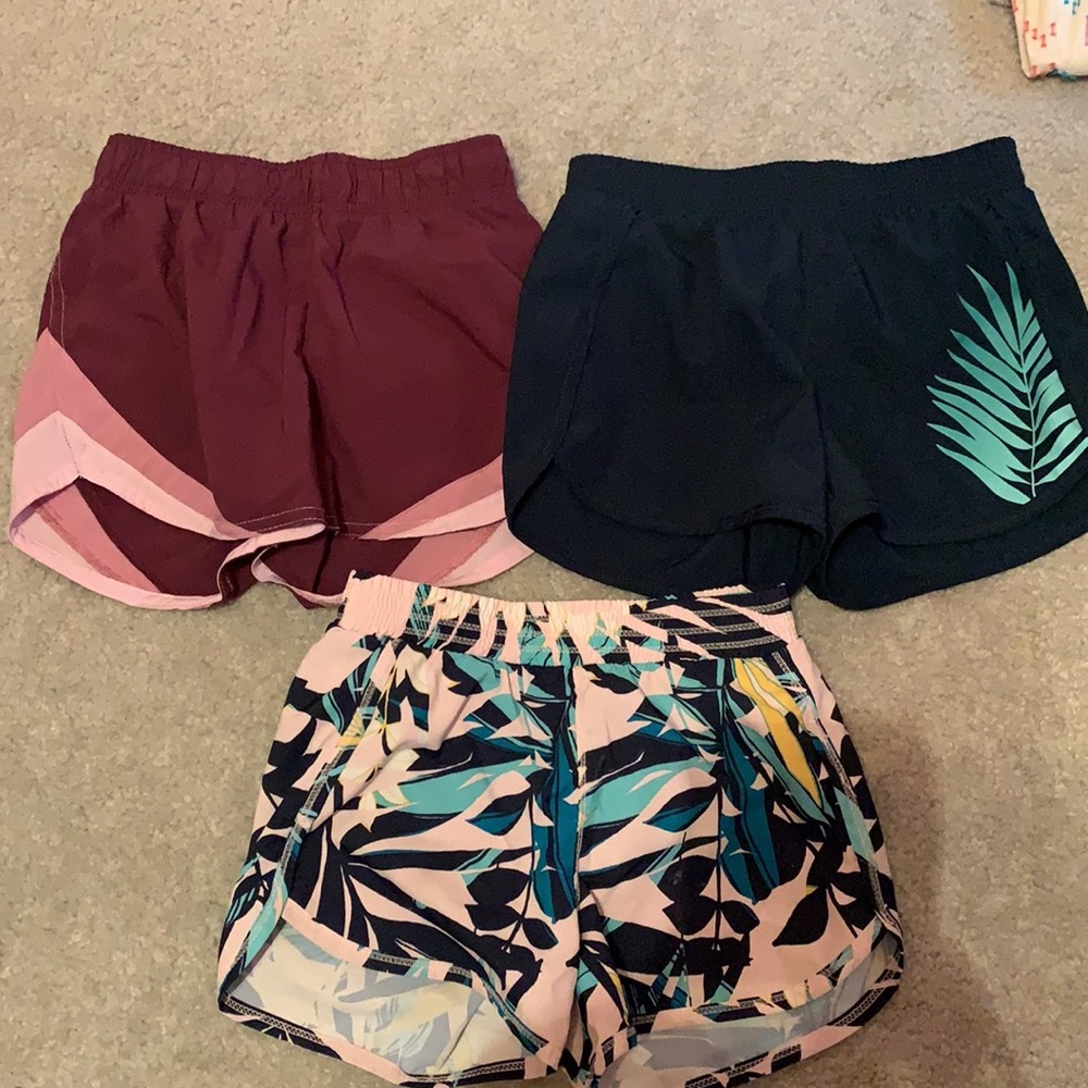 3 pairs girls size 6/7 athletic shorts